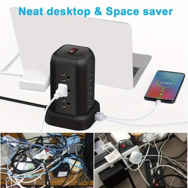 16-in-1 Power Strip Tower -- MotPoet