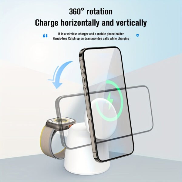 3-in-1 Magnetic Foldable Wireless Charger -- MotPoet