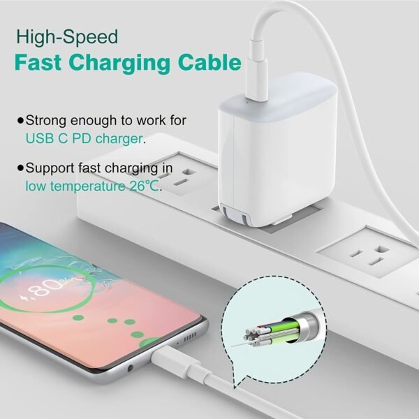 USB-C to USB-C Charging Cable 60W -- MotPoet