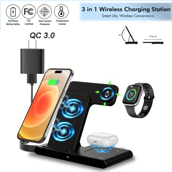 3-in-1 Magnetic Foldable Wireless Travel Charger Pro Max -- MotPoet