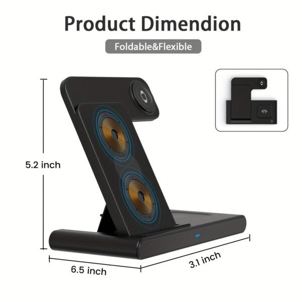 3-in-1 Magnetic Foldable Wireless Travel Charger Pro Max -- MotPoet